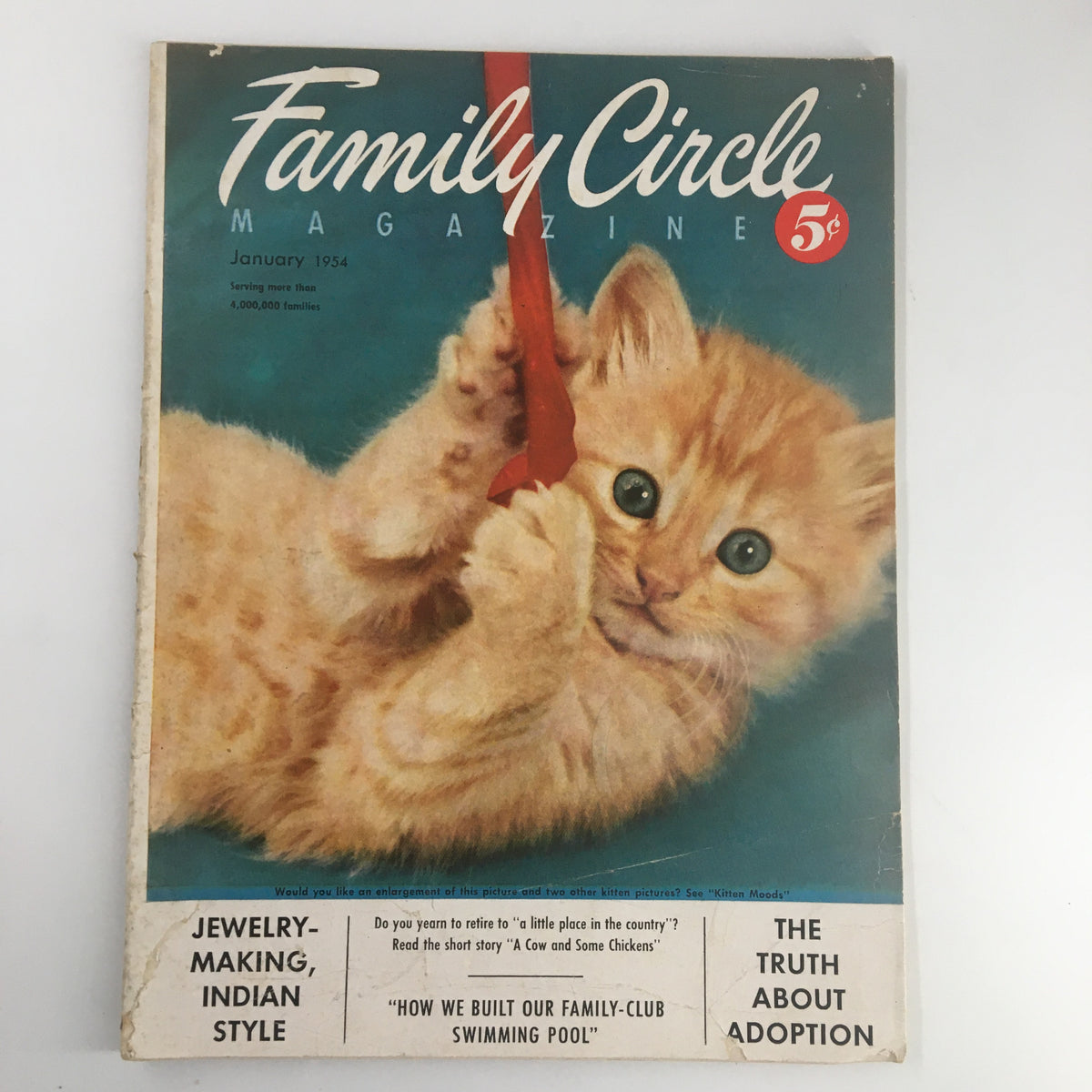 Vintage Family Circle Magazine January 1954 Jewelry-Making Indian Style No Label