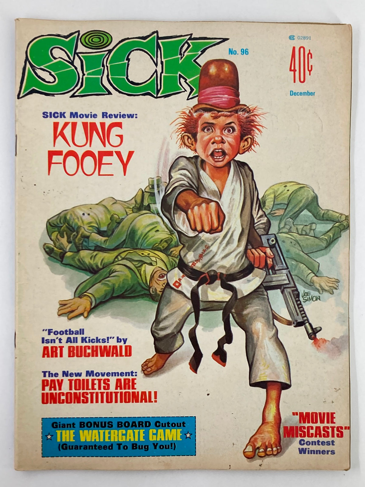 Vintage Sick Magazine December 1973 Vol 13 #4 Football by Art Buchwald No Label