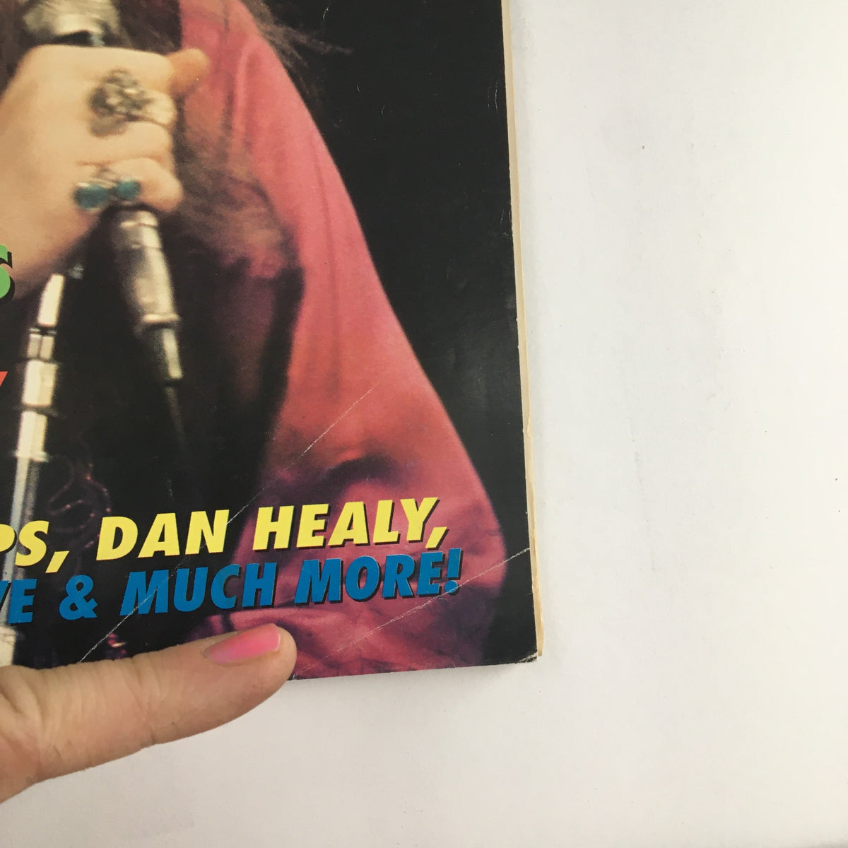 Close-up of the cover of Relix Magazine October 1992 Vol 19 #5 showcasing Janis Joplin's portrait, details about the Allman Brothers, Jack Casady, and music-related tips.