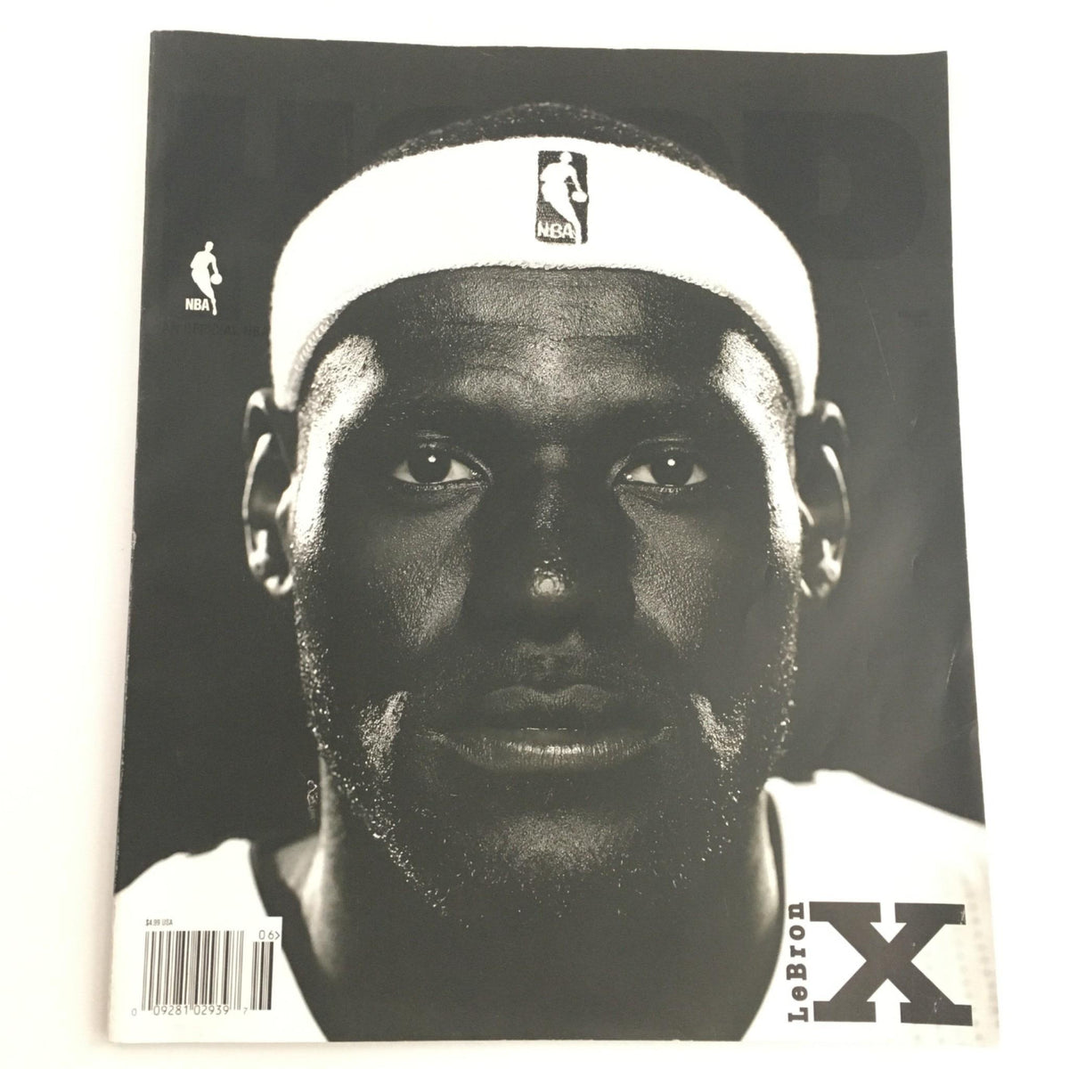 Hoop Magazine June 2013 cover featuring LeBron James, showcasing his intense expression and Miami Heat connection, highlighting his prominence in basketball.