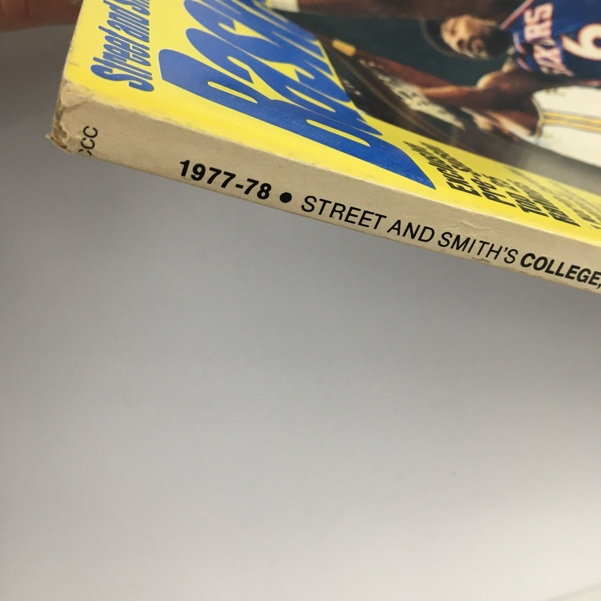 Side view of Street & Smith's Official College & Pro, Prep Yearbook 1977-78 Julius Erving. Displays the publication year and title along the spine.