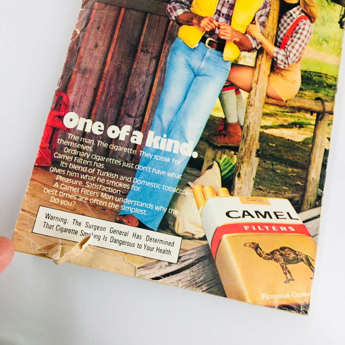 Back cover of the April 1979 Baseball Digest Magazine with an advertisement for Camel cigarettes, featuring a vintage design.