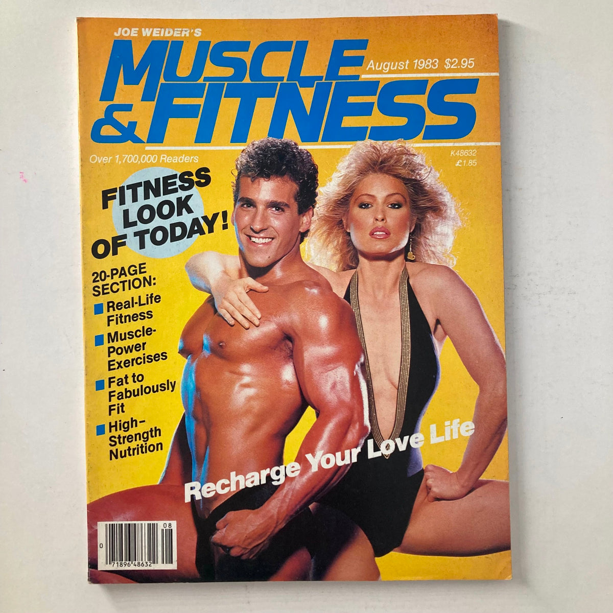 Cover of Joe Weider's Muscle & Fitness Magazine August 1983 featuring models Bob Paris and Winnie Gardner, showcasing fitness trends of the time with the headline 'Fitness Look of Today!'.