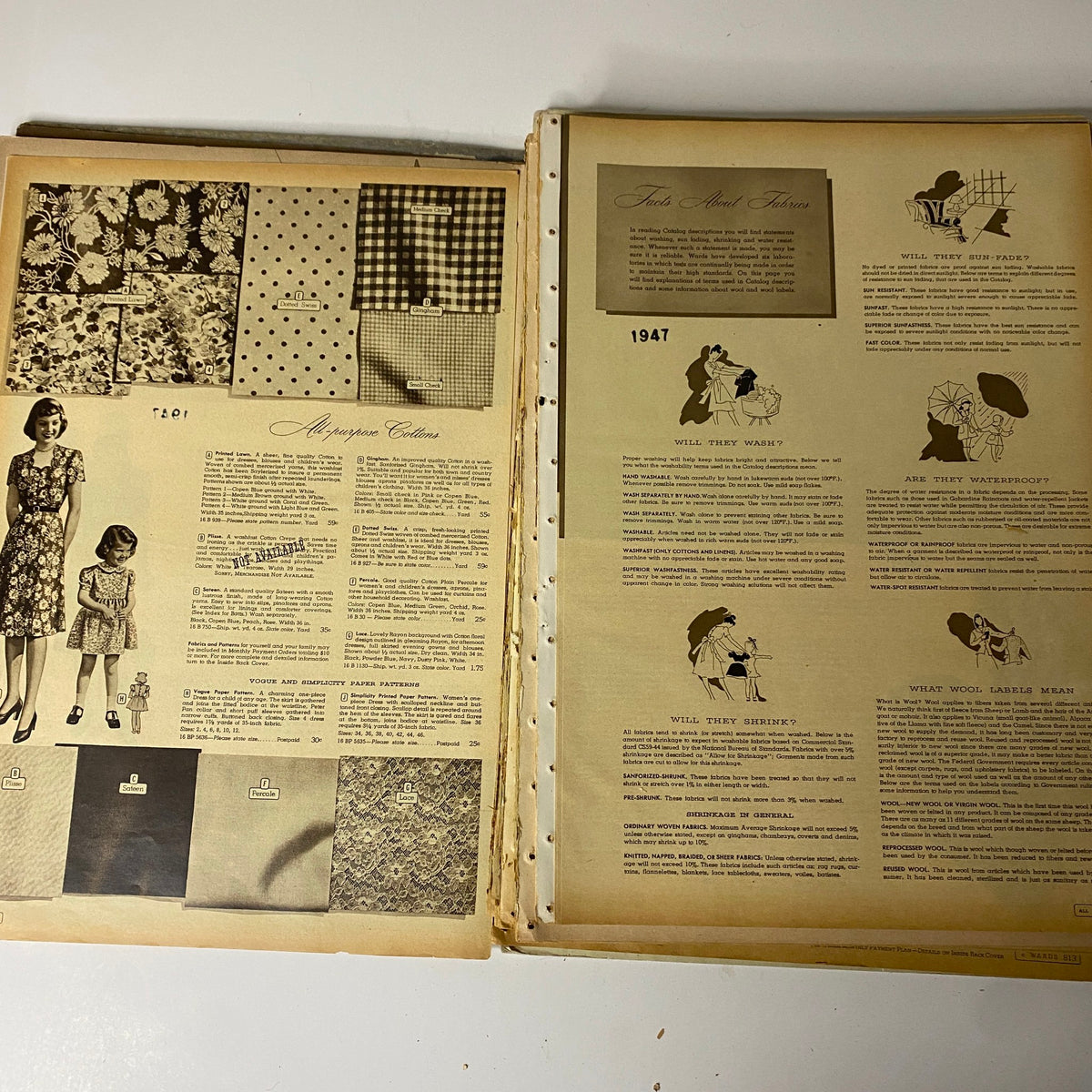 1946-1947 Montgomery Ward Fall and Winter Catalog GD Interior