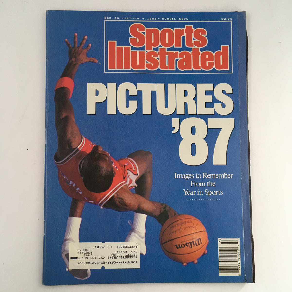 Cover of Sports Illustrated Magazine December 28, 1987 - January 4, 1988 featuring Michael Jordan in action, capturing the essence of sports history.