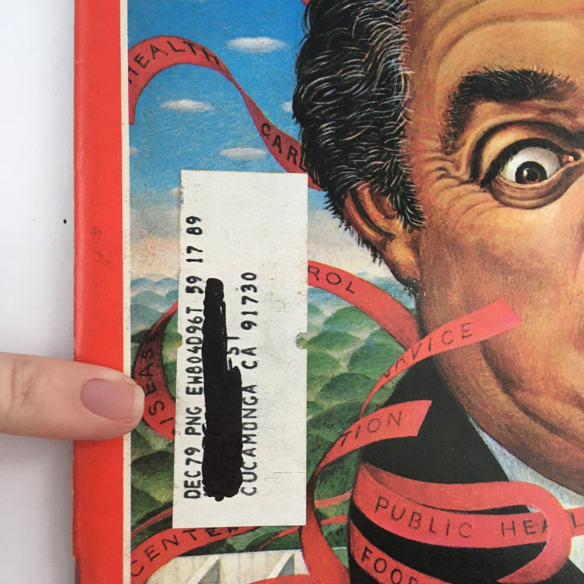 Close-up of Time Magazine June 12 1978 cover, displaying the subscription label on the side, illustrating the issue featuring HEW Secretary Joseph Califano, spotlighting crucial topics in American health and welfare policies.