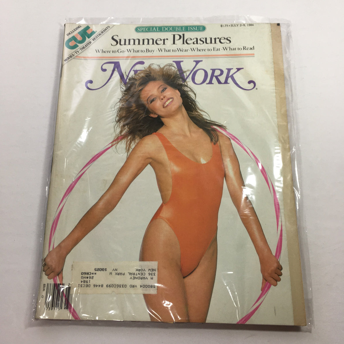 Cover of New York Magazine: July 2-9, 1984 - Special Double Issue: Summer Pleasures featuring a model in an orange swimsuit, promoting summer activities.