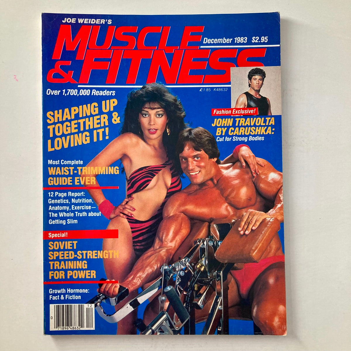 Cover of Joe Weider's Muscle & Fitness Magazine December 1983 featuring Bob Birdsong and Patty Kotero with headlines about fitness and bodybuilding.