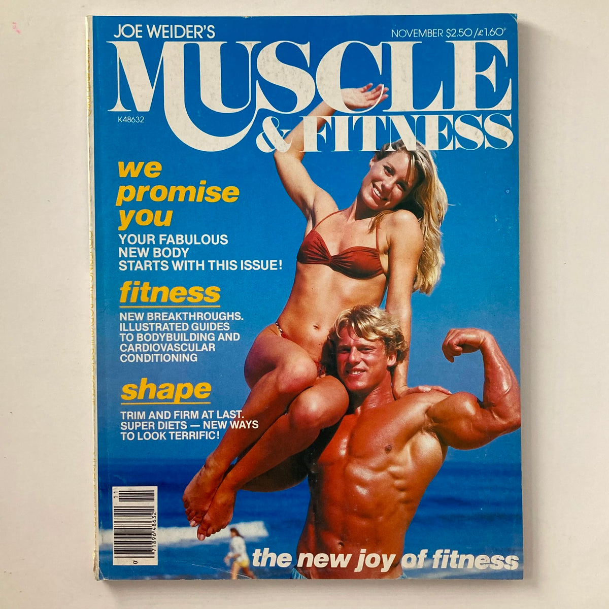 Cover of Muscle & Fitness Magazine November 1980 featuring fitness icons Andreas Cahling and Susanne Severeid, emphasizing fitness and bodybuilding culture.