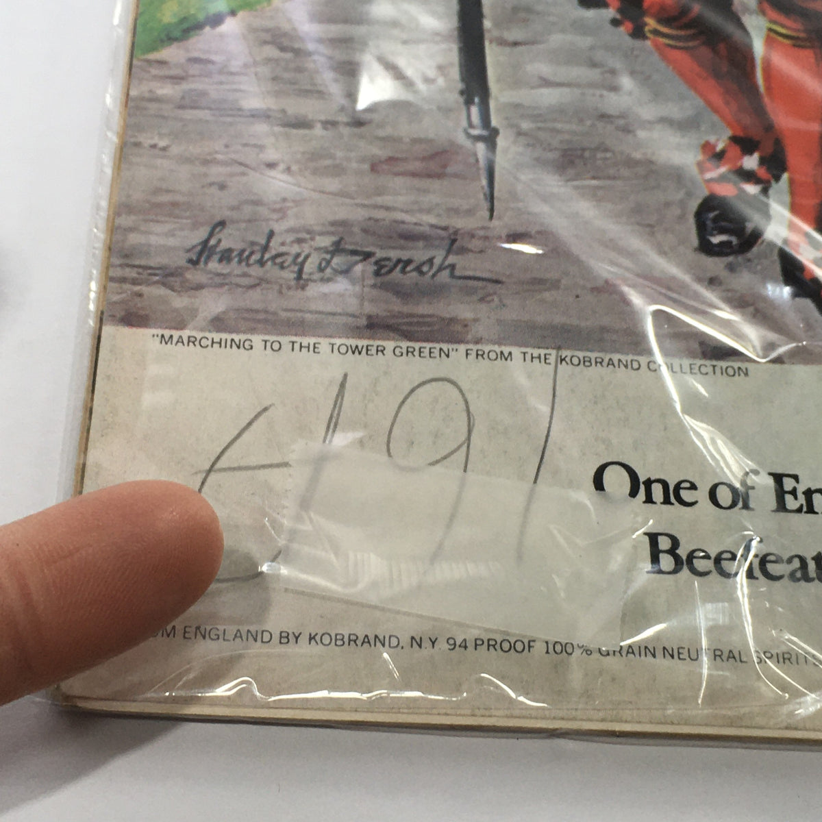 Back cover of New York Magazine from August 7, 1972. Shows detail and signature from the artist, with a packaging showcase, emphasizing its collectible status.