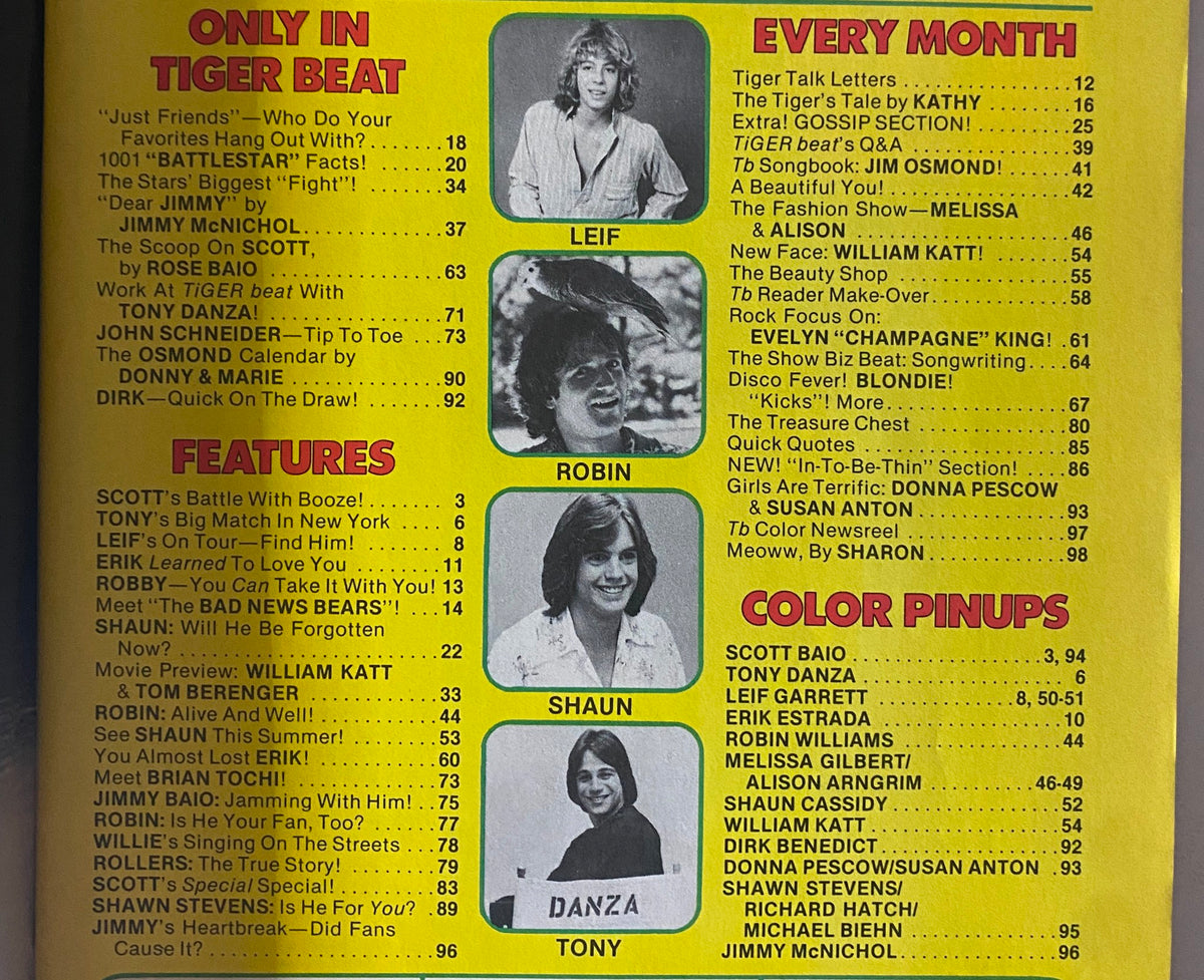 Tiger Beat Magazine July 1979 Erik Estrada, Scott Baio Cover w Pinups No Label