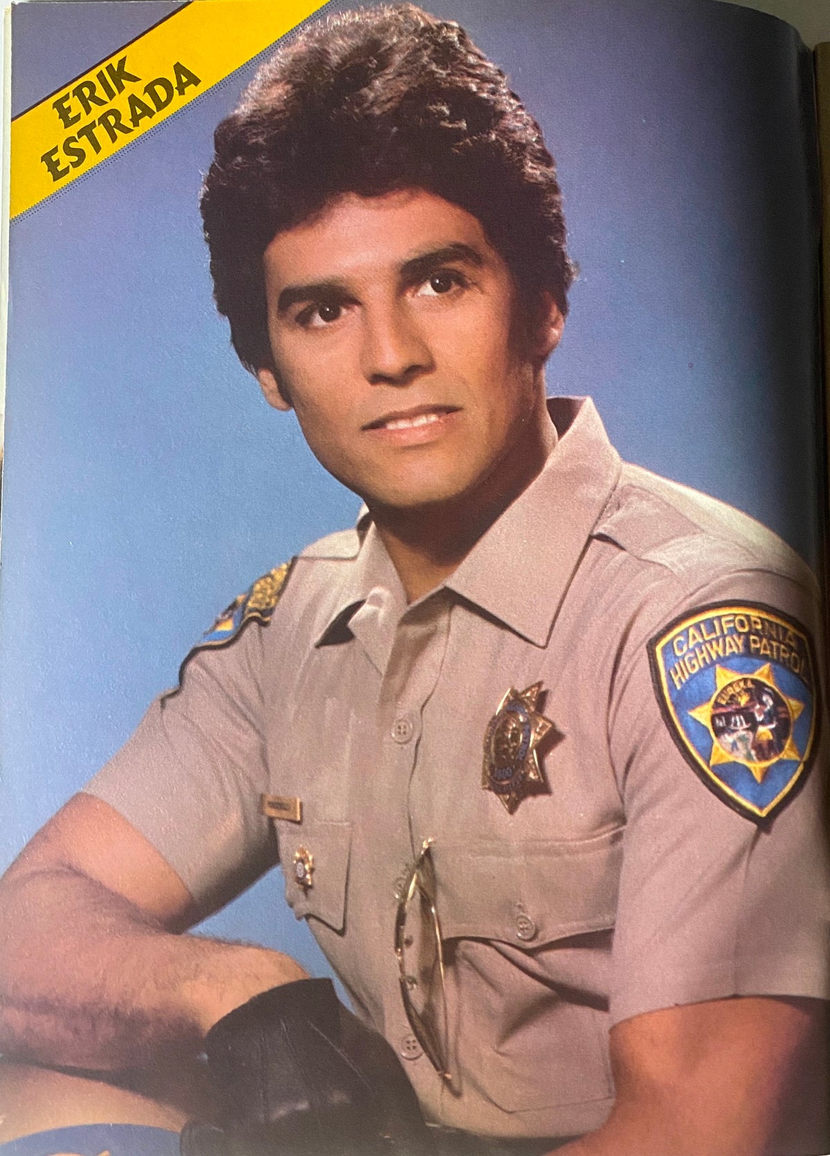 Feature image of Erik Estrada in the Tiger Beat Magazine October 1980, highlighting his role in pop culture.