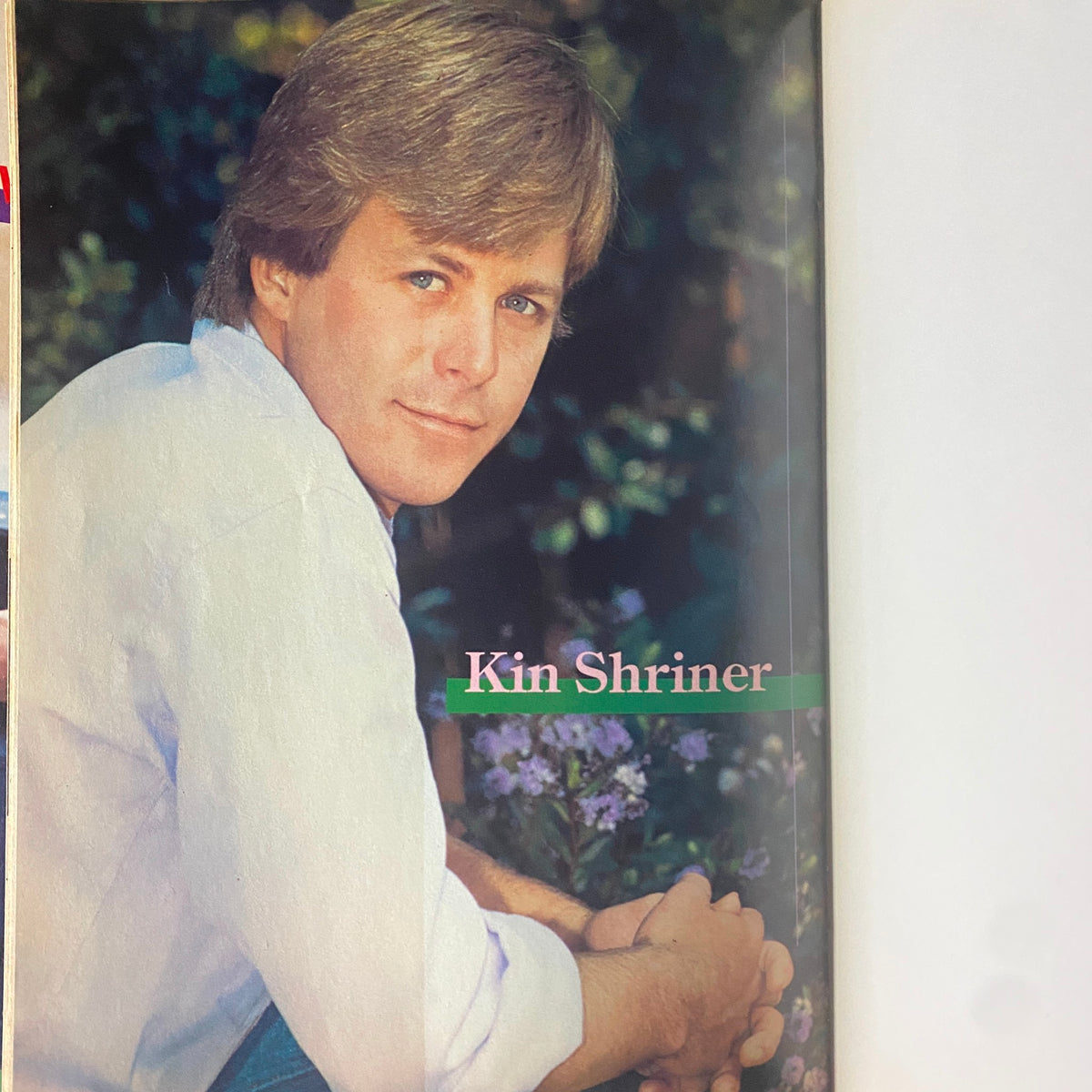 Color portrait of Kin Shriner featured in Tiger Beat Star Magazine December 1981, showcasing the popular teen idol of the early 80s.