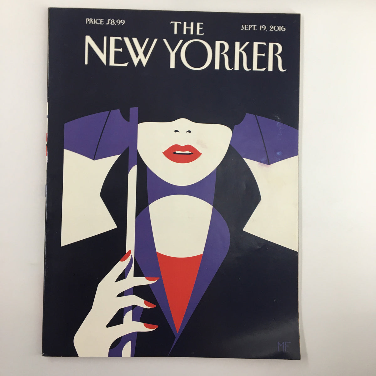 Cover of The New Yorker Magazine September 19 2016 featuring artwork titled 'In the Shade' by Malika Favre, showcasing a sophisticated design with vibrant colors and abstract elements.