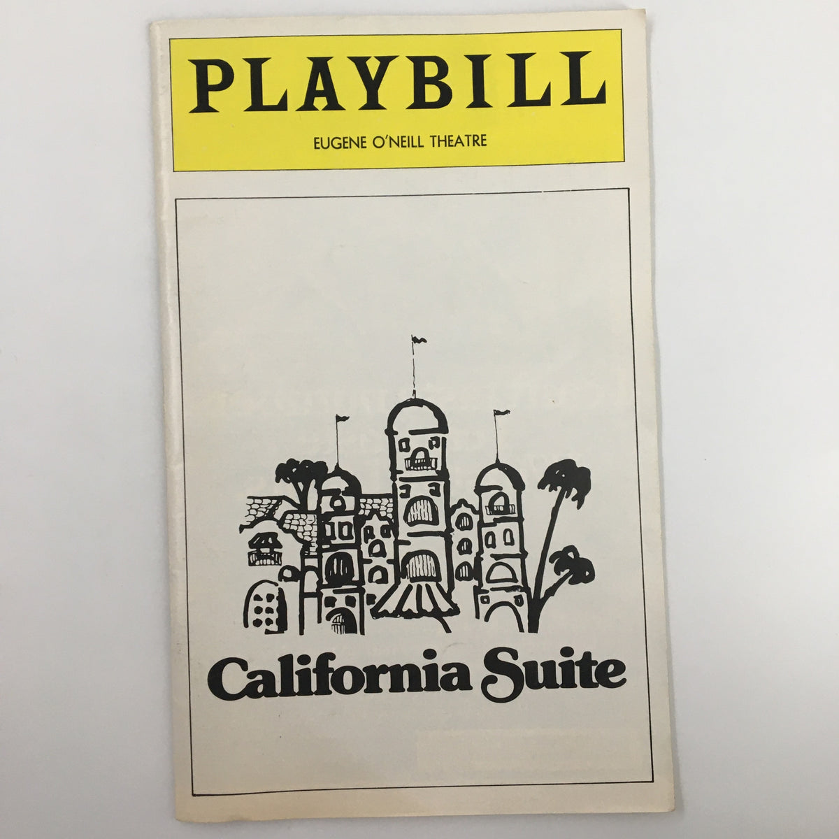 1977 Playbill from the Eugene O'Neill Theatre featuring the cover design for California Suite.