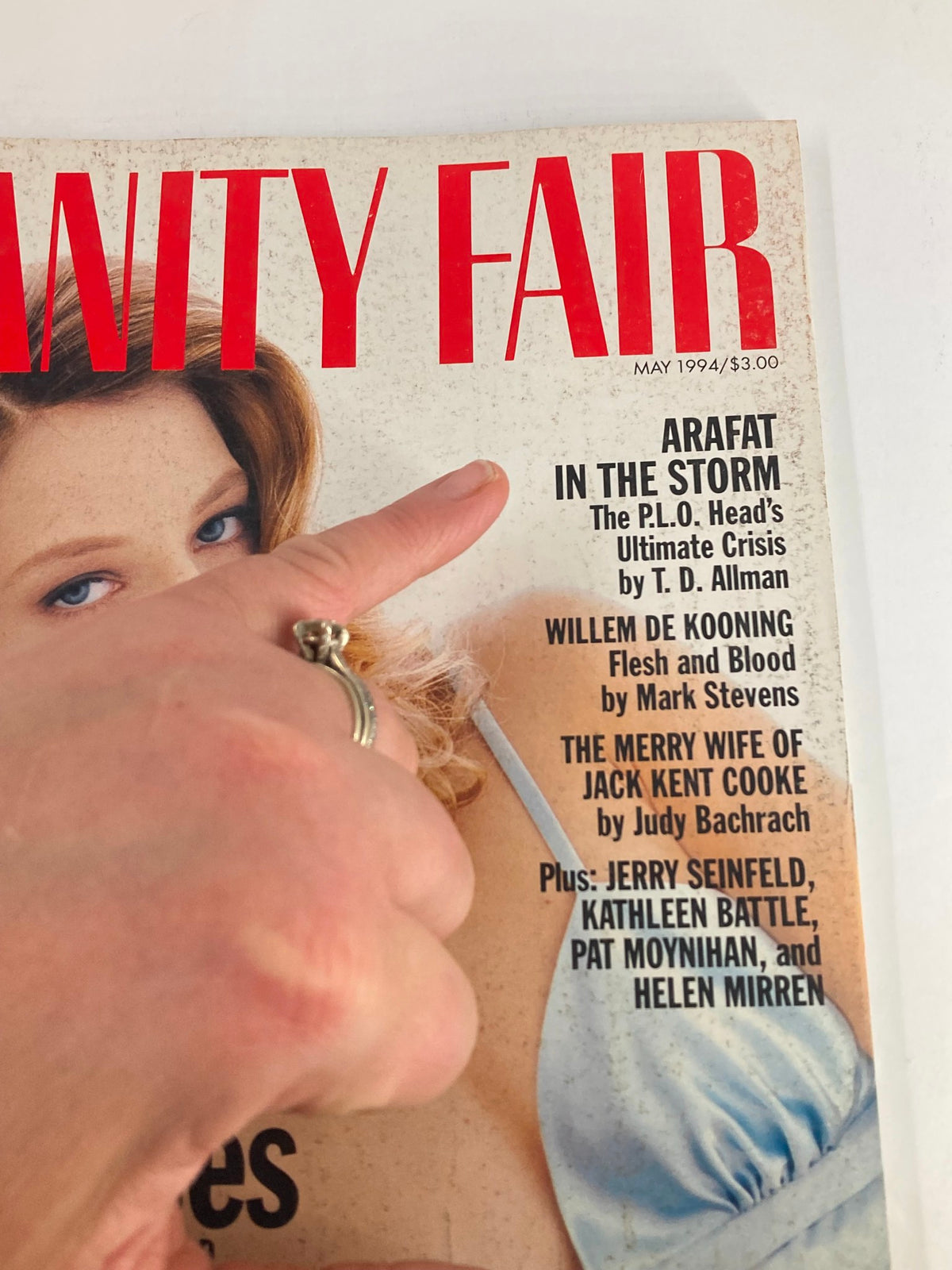 Vanity Fair Magazine May 1994 cover featuring Jodie Foster, highlighting the headline 'In the Storm' with additional articles including 'The Merry Wife of Jack Kent Cooke' and more.