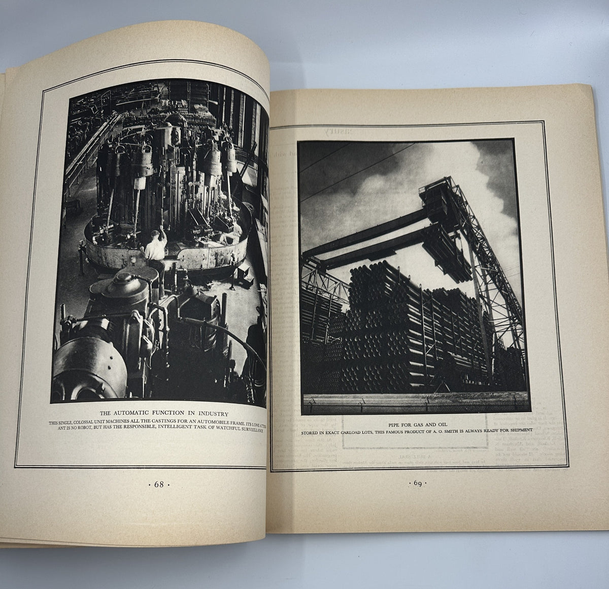Industrial photography from Fortune Magazine November 1930, depicting machinery and production processes in the industry.