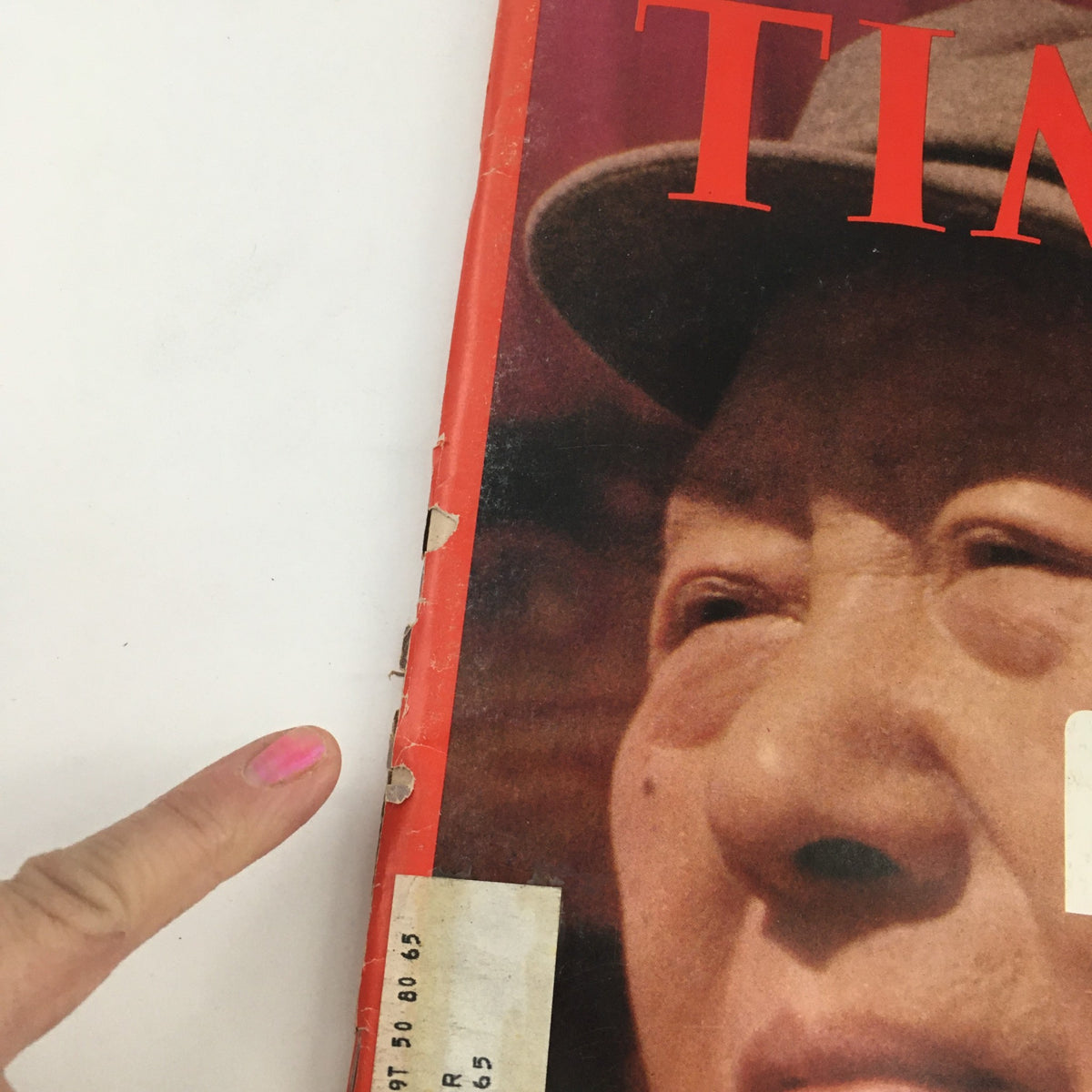 Cover of Time Magazine dated September 20, 1976 featuring Former Chairman Mao Zedong from the Republic of China, displaying vintage magazine condition with minor wear and an address label.
