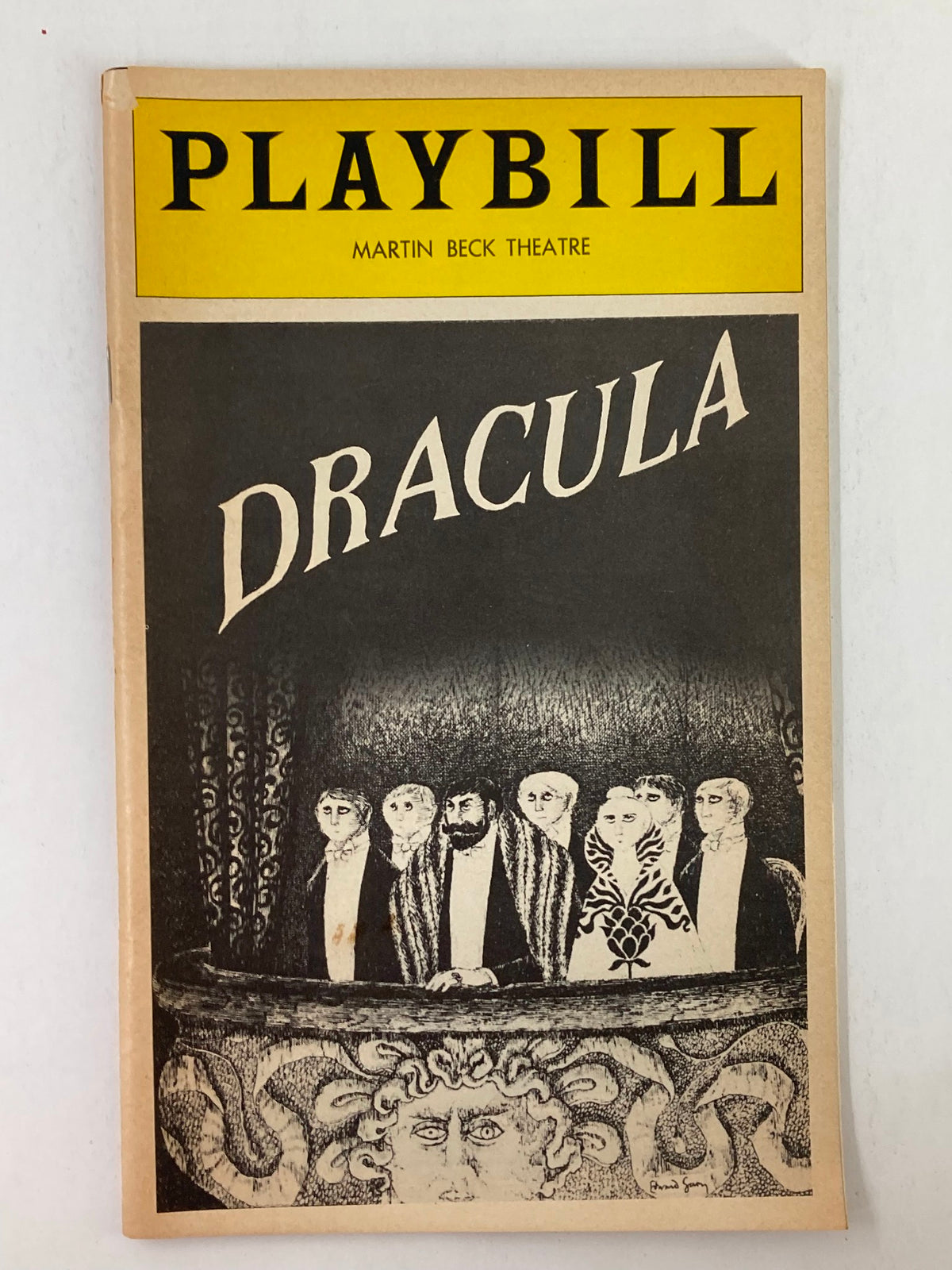 1978 Playbill for Dracula at Martin Beck Theatre featuring an artistic cover design with cast illustrations.