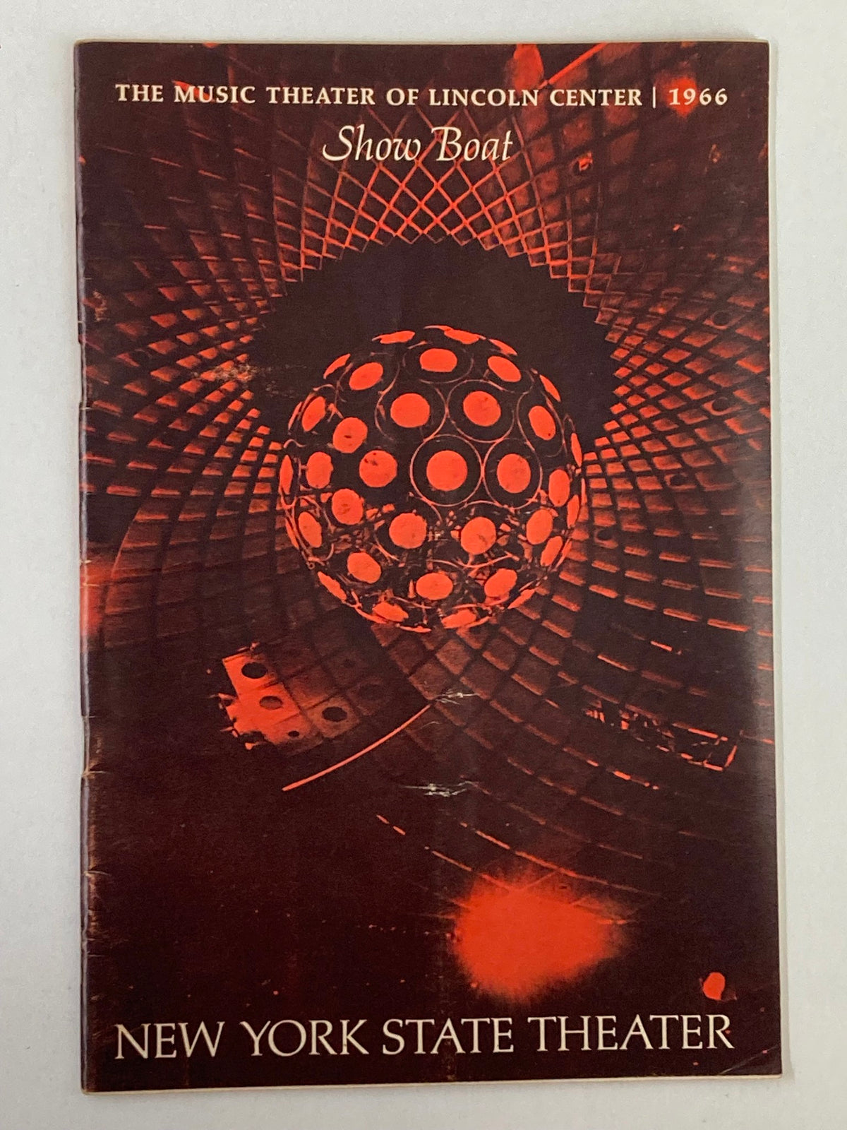 1966 Show Boat Playbill from The Music Theater of Lincoln Center featuring abstract design.