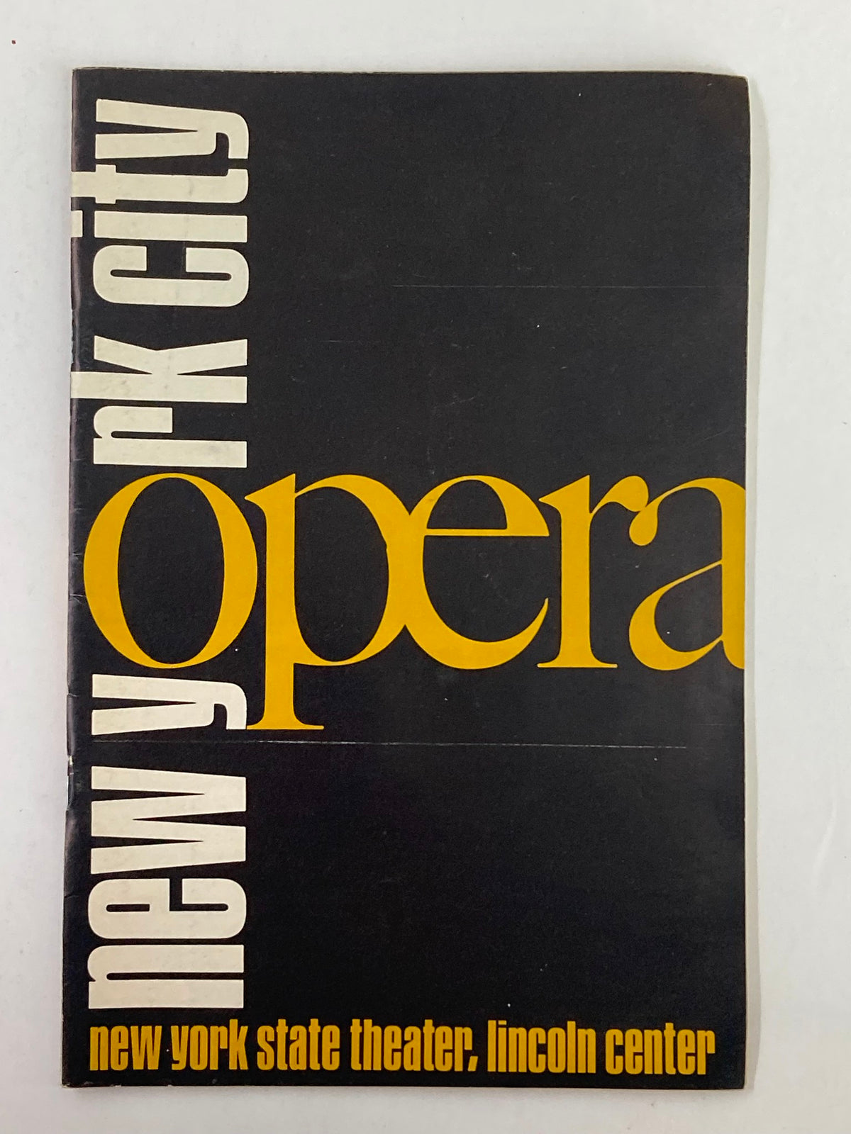 Vintage 1968 City Center of Music & Drama presents New York City Opera playbill featuring bold typography and design.