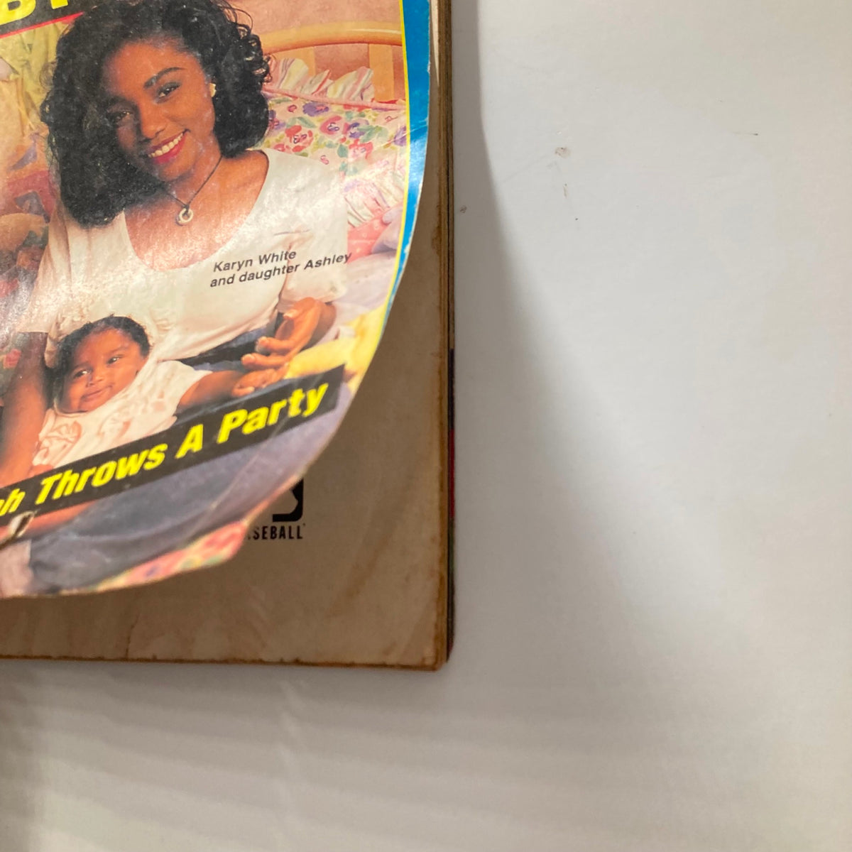 Side view of Ebony Magazine June 1993 featuring Karyn White and her daughter Ashley, illustrating the 'Celebrity Baby Boom' theme.