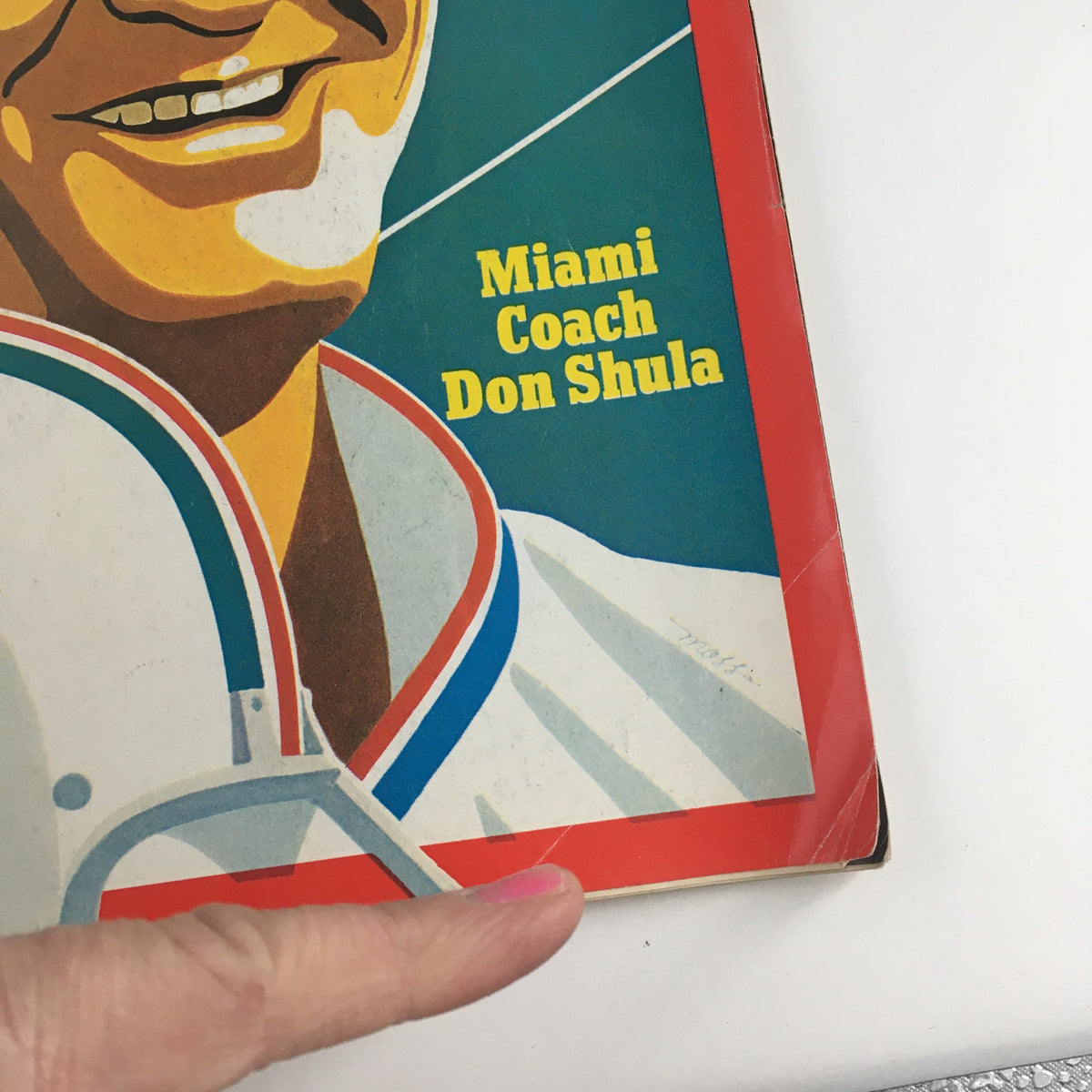 Close-up of the Time Magazine cover from December 11, 1972 showing Miami Coach Don Shula and the title 'Building For The Super Bowl'.