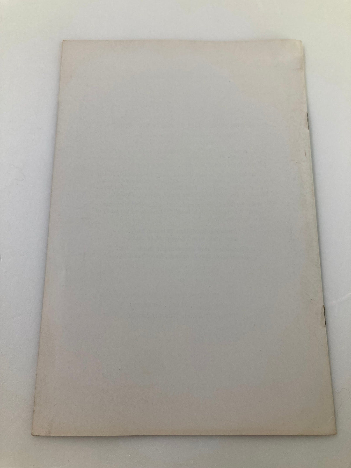 The back cover of the 1939 Photoplay Studies Program Vol 5 #22, showcasing a plain white page that adds to the vintage appeal of this collectible film program.