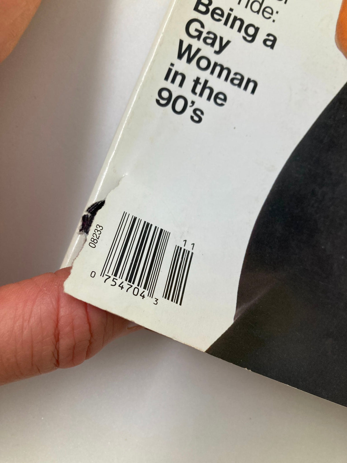 Barcode detail from Cosmopolitan Magazine November 1993 featuring Cindy Crawford on the cover.
