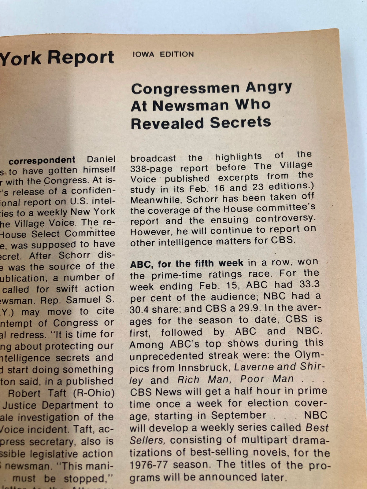 TV Guide Magazine February 28 1976 #1196 Bob Hope Iowa Edition