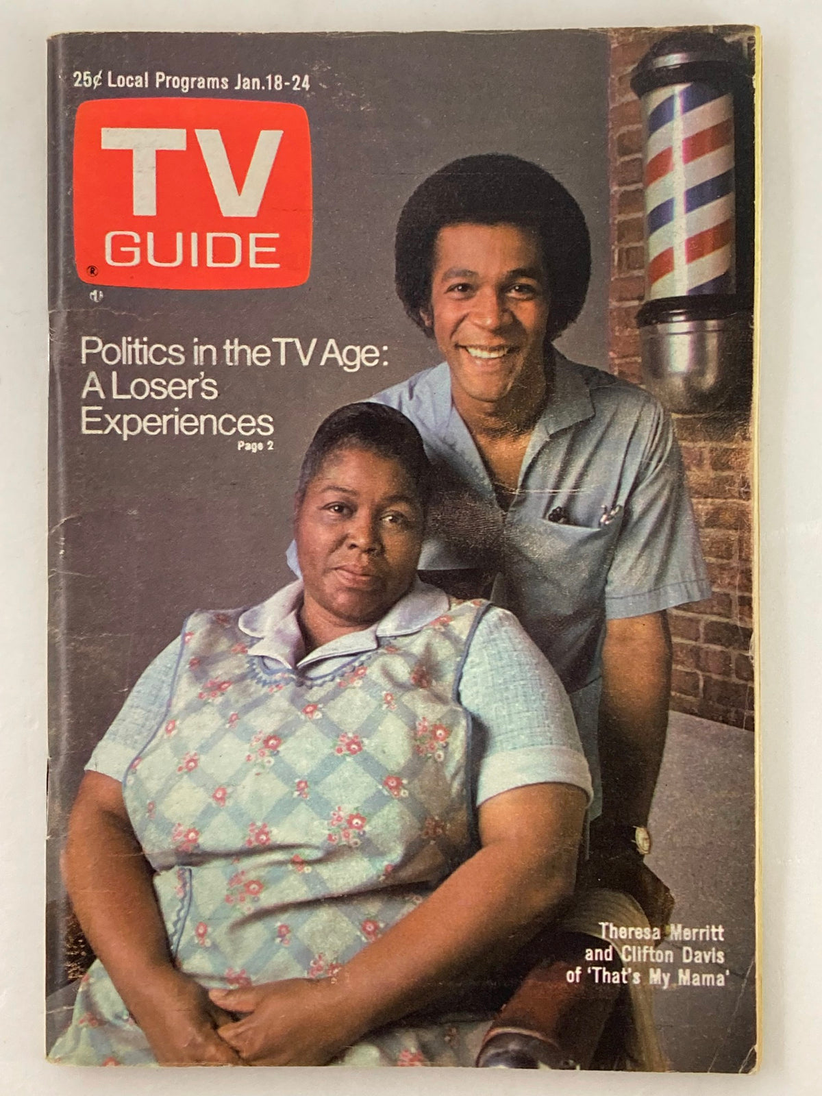 TV Guide Magazine January 18 1975 #1138 Theresa Meritt Portland Edition No Label