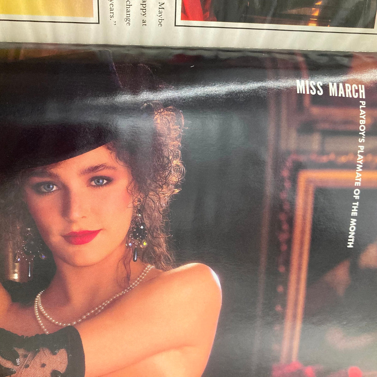 Inside page of VTG Playboy Magazine March 1987 featuring the Playmate of the Month, capturing the essence of vintage Playboy photography.