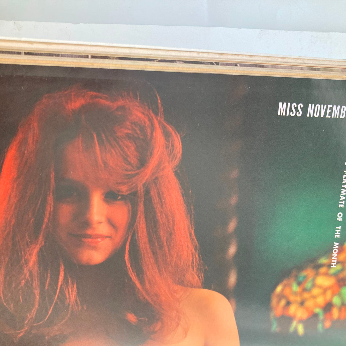 VTG Playboy Magazine November 1969 centerfold image of Claudia Jennings, showcasing her as the Playmate of the Month for that issue.