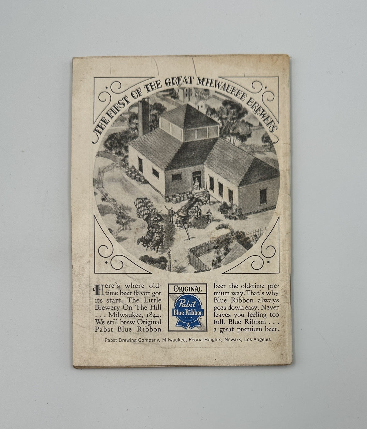 Promotional back cover of Jet Magazine from October 5, 1967 featuring an advertisement for Pabst Blue Ribbon beer, highlighting its historical significance and branding.