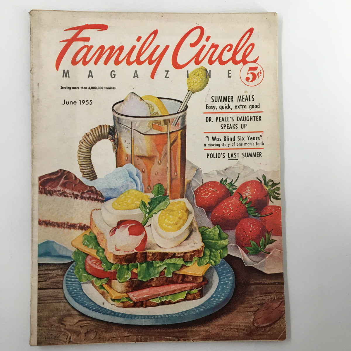 Vintage Family Circle Magazine June 1955 Dr. Peale's Daughter Speaks Up No Label
