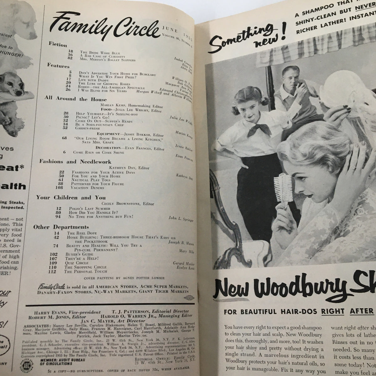 Vintage Family Circle Magazine June 1955 Dr. Peale's Daughter Speaks Up No Label