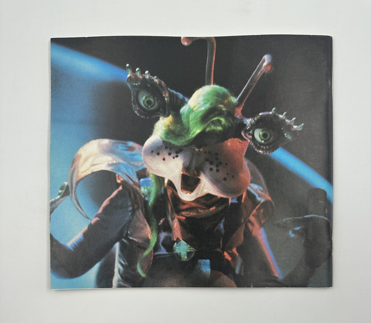 Cinefex Magazine August 1985 No. 23 featuring a detailed image of an alien character from the film Explorers, showcasing unique makeup and costume design.