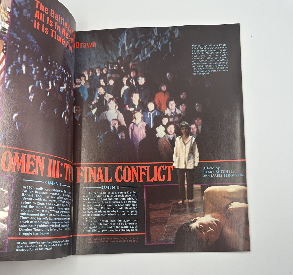 Page from Fantastic Films Magazine June 1981 focused on Omen III: The Final Conflict. It includes an article by Blake Mitchell and James Ferguson, capturing the dramatic essence of the film.