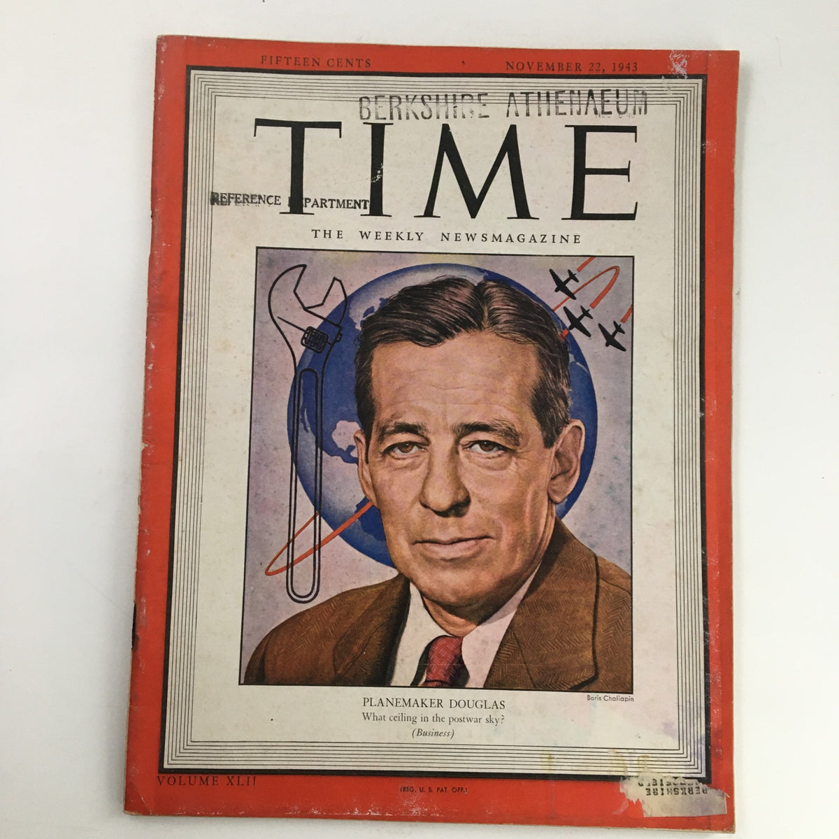 Time Magazine November 22 1943 Vol 42 #21 Industrialist Donald Wills Douglas Sr.
