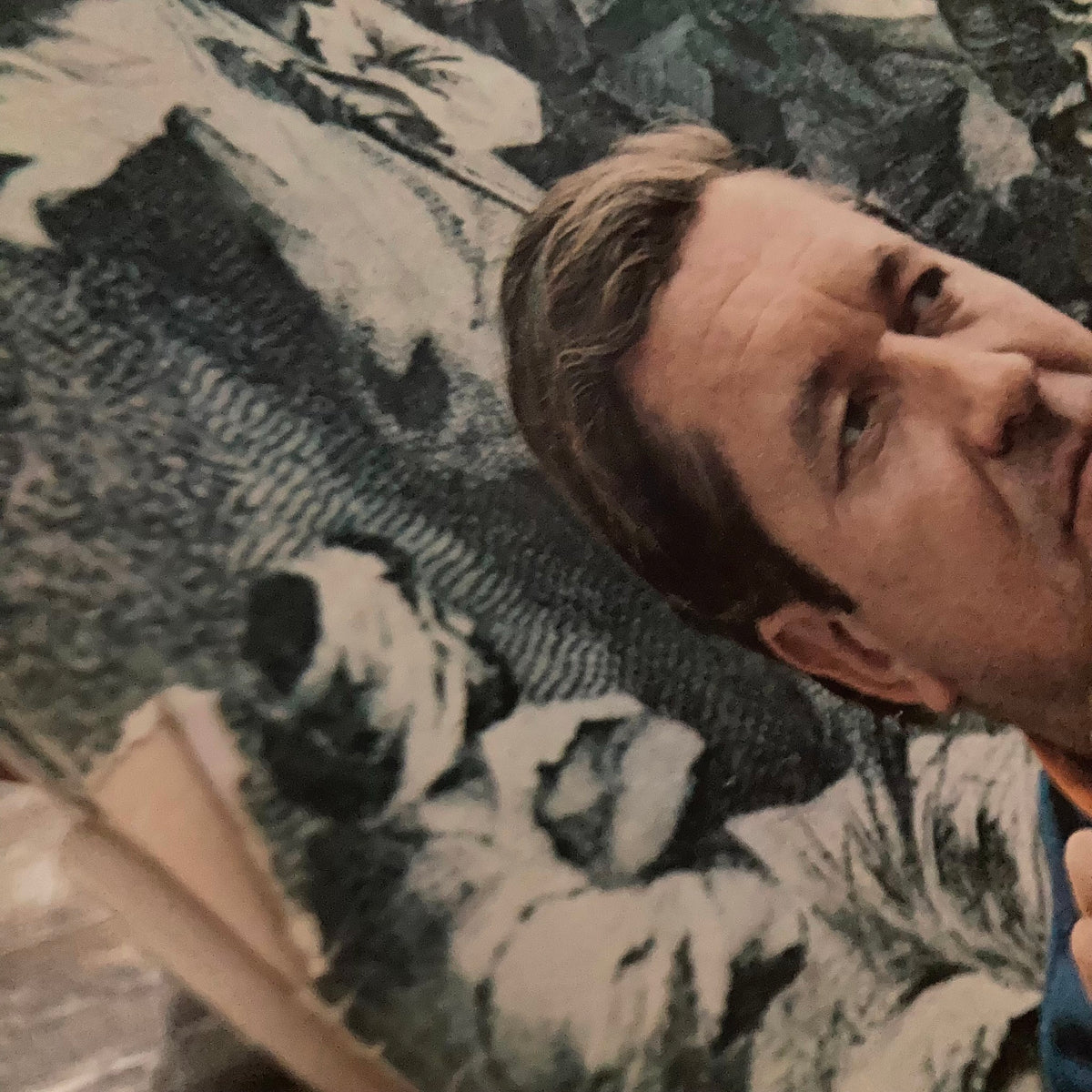 Close-up of the VTG Newsweek Magazine cover from October 16, 1967 showing novelist William Styron's portrait in detail.