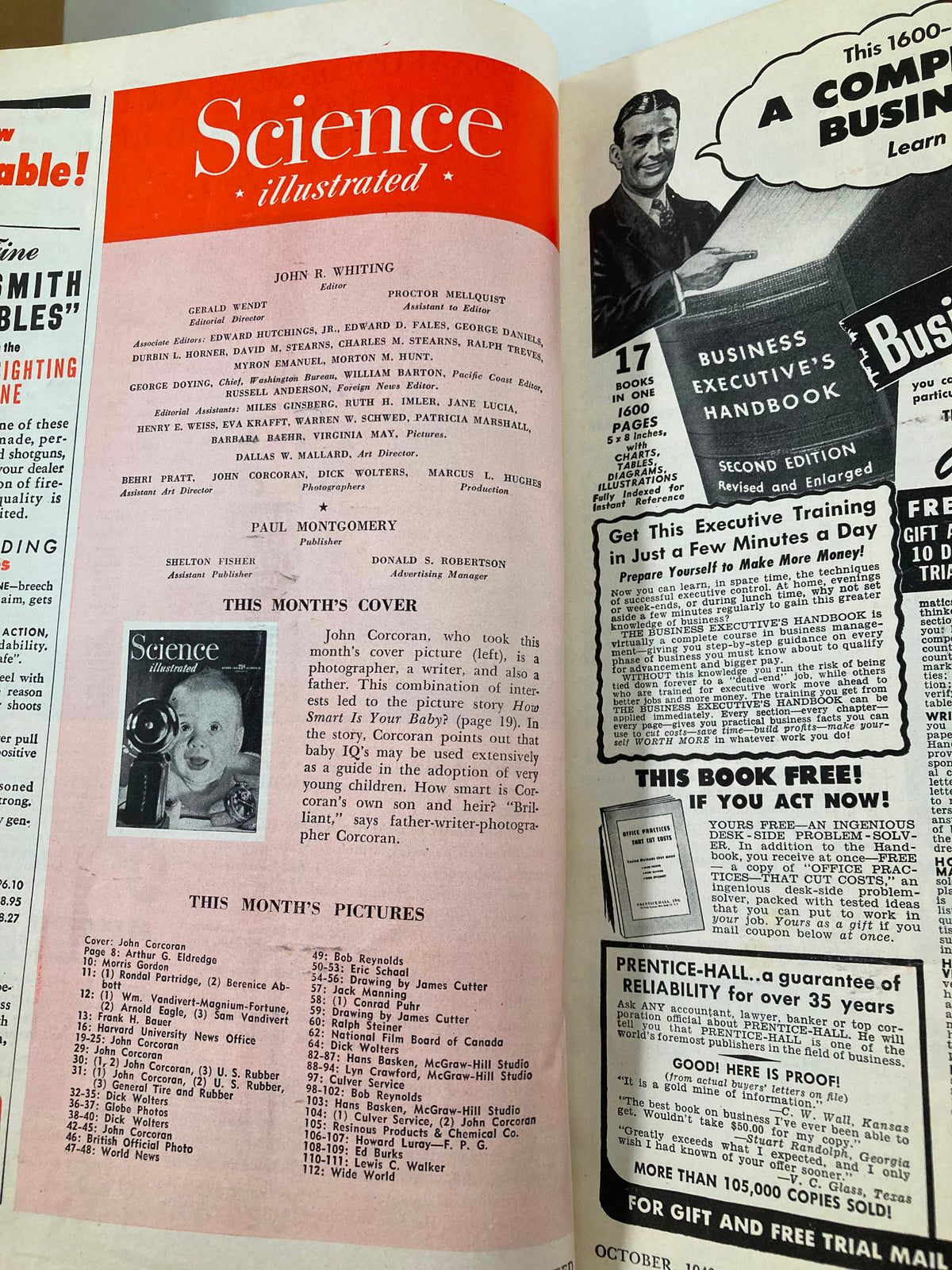 Vintage Science Illustrated Magazine October 1948 How Smart Is Your Baby?
