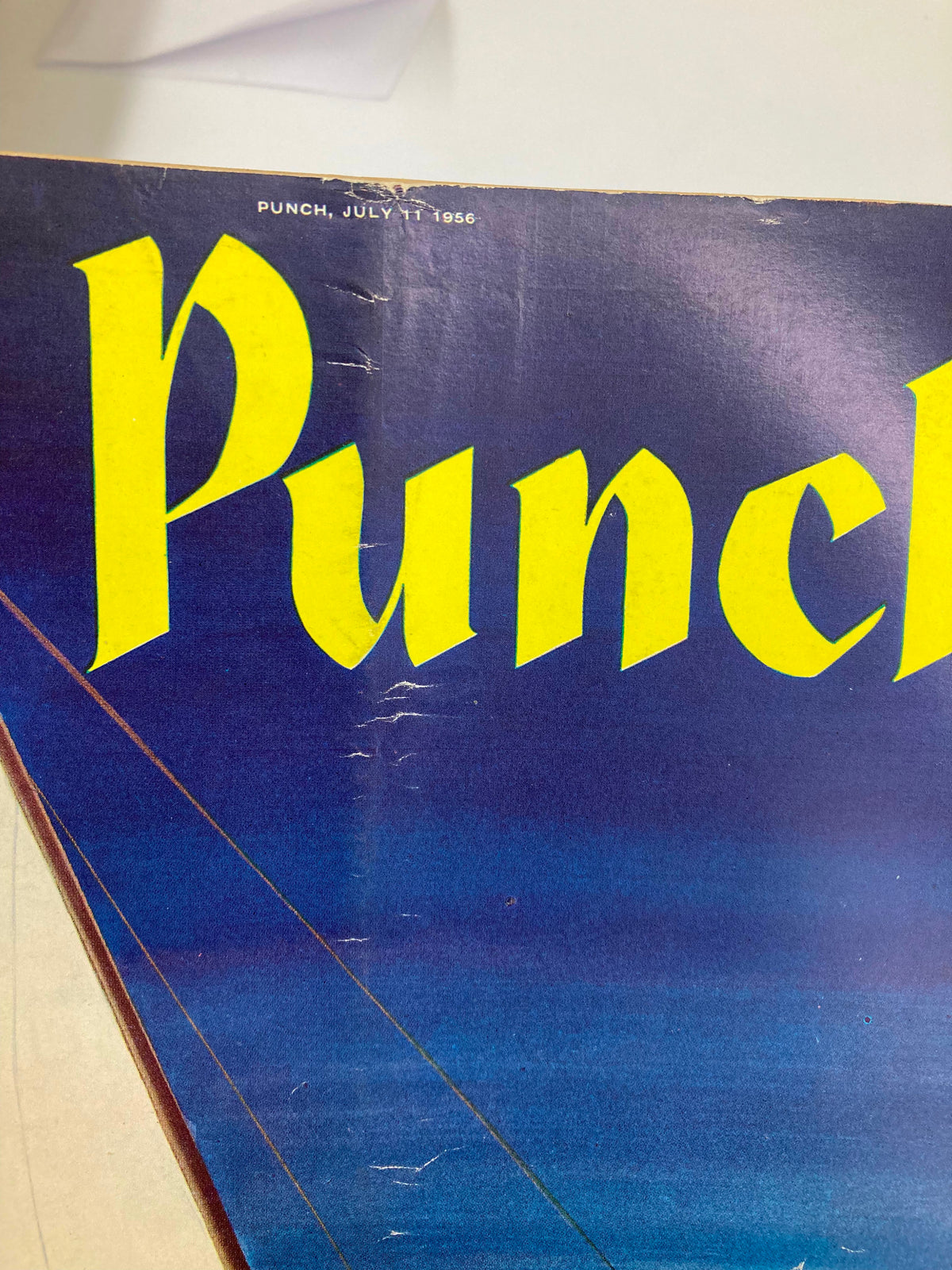 Detail of the title from the VTG Punch Magazine July 11 1956, highlighting the artistic lettering.