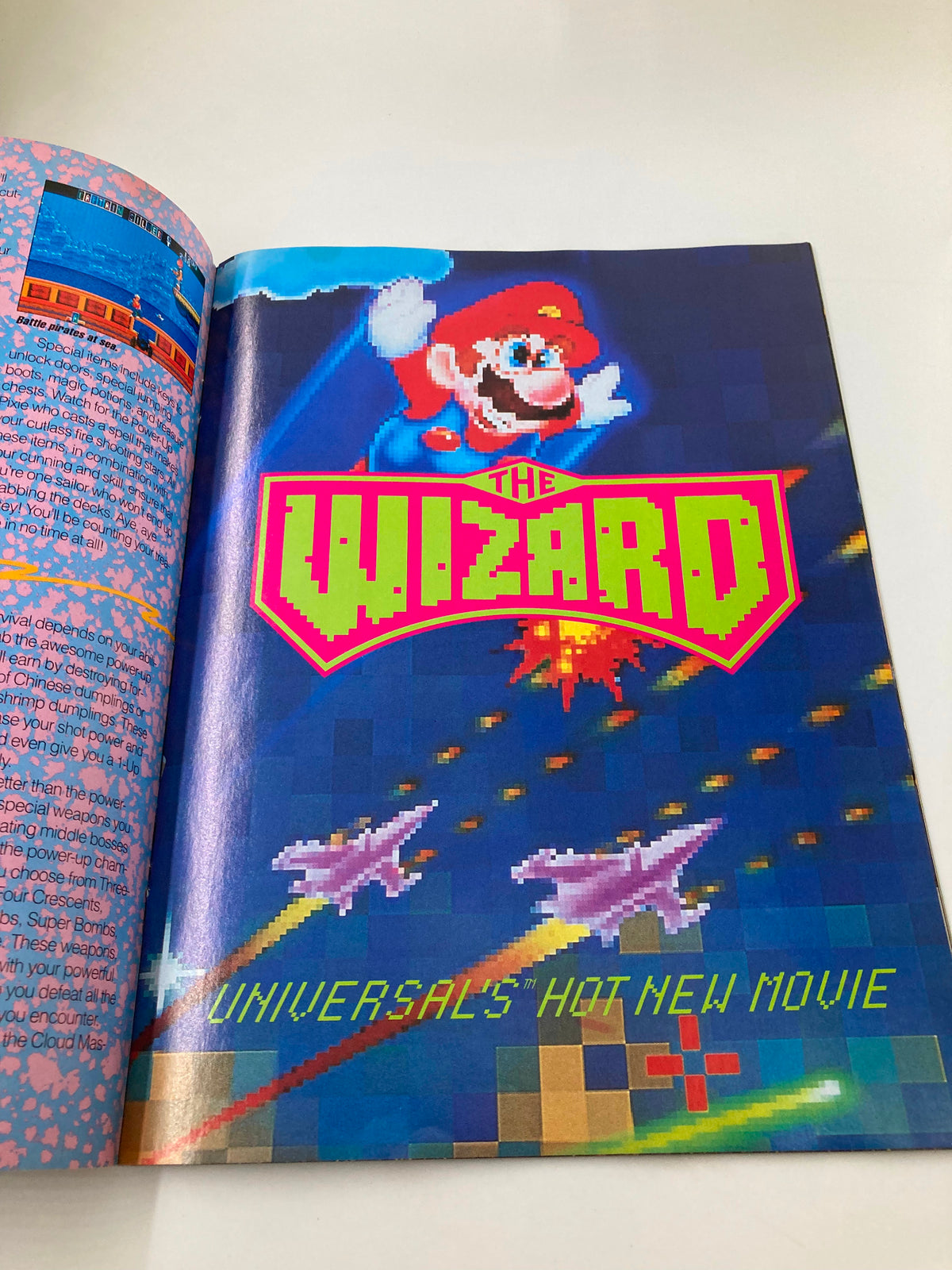 GamePro Magazine December 1989 featuring Mario in an advertisement for The Wizard movie, highlighting classic video game culture.