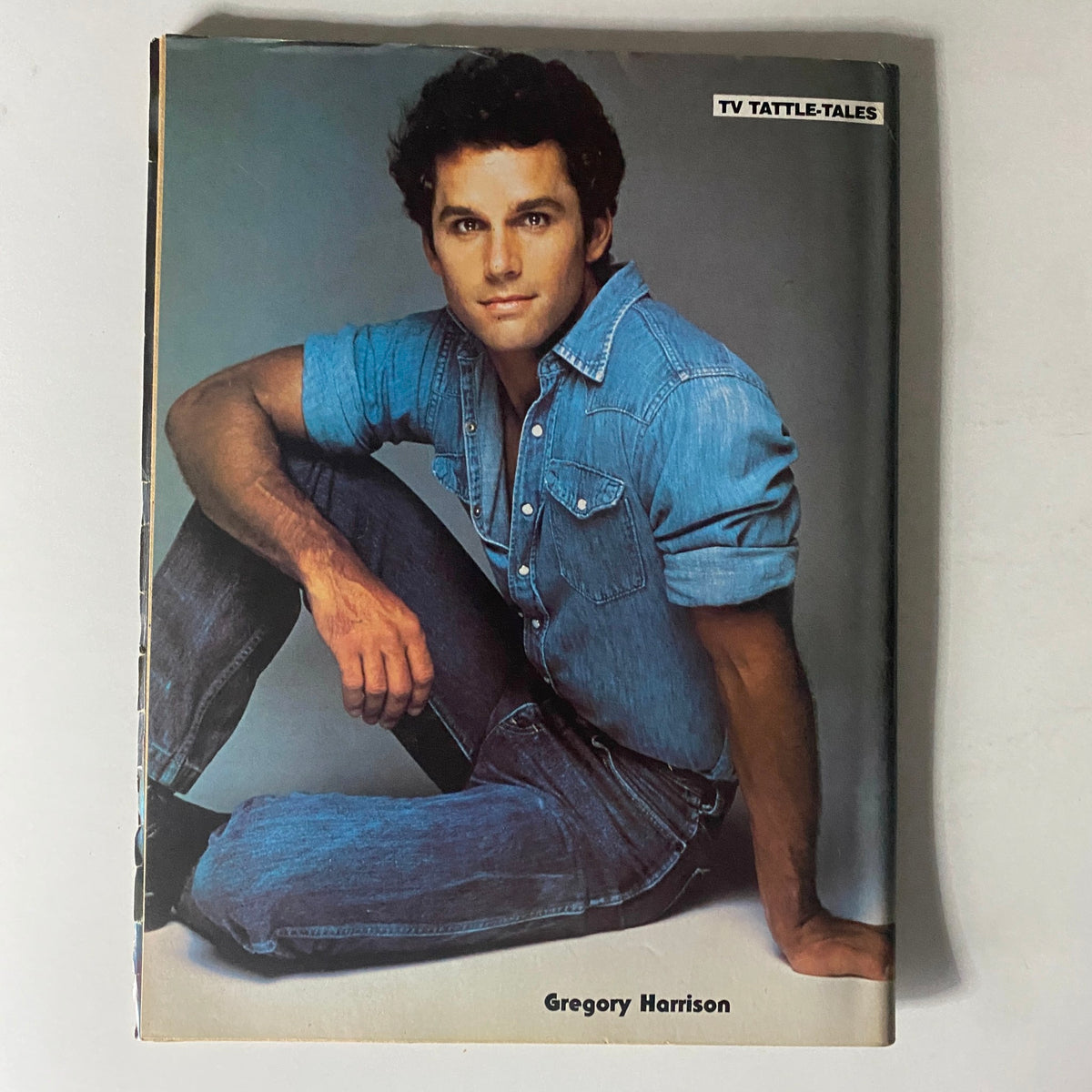 Cover of 16 Magazine TV Tattle-Tales Summer 1981 featuring Gregory Harrison in a denim shirt, showcasing iconic 1980s television nostalgia and celebrity culture.