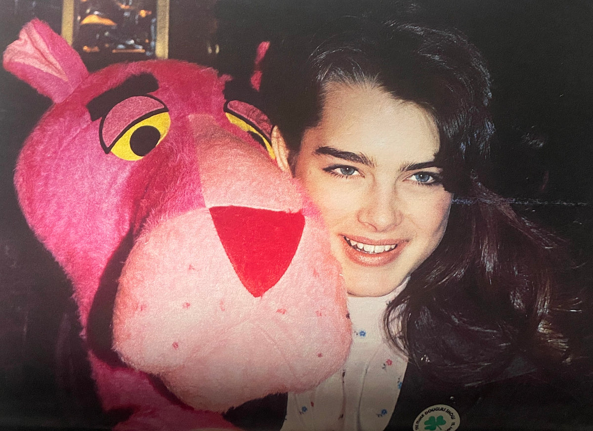 Teen Bag Poster Whoppers Issue No. 8 featuring a young female celebrity smiling while holding a pink plush character, capturing the playful spirit of the 1980s.