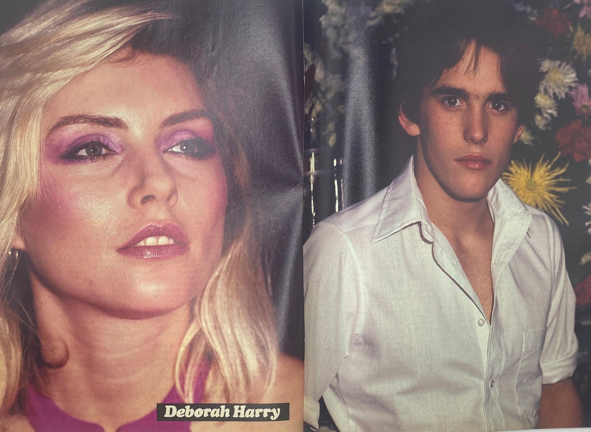 Image from Teen Bag Fall Annual featuring pop icons Deborah Harry and a male star, capturing the essence of 1980s fashion and celebrity culture.