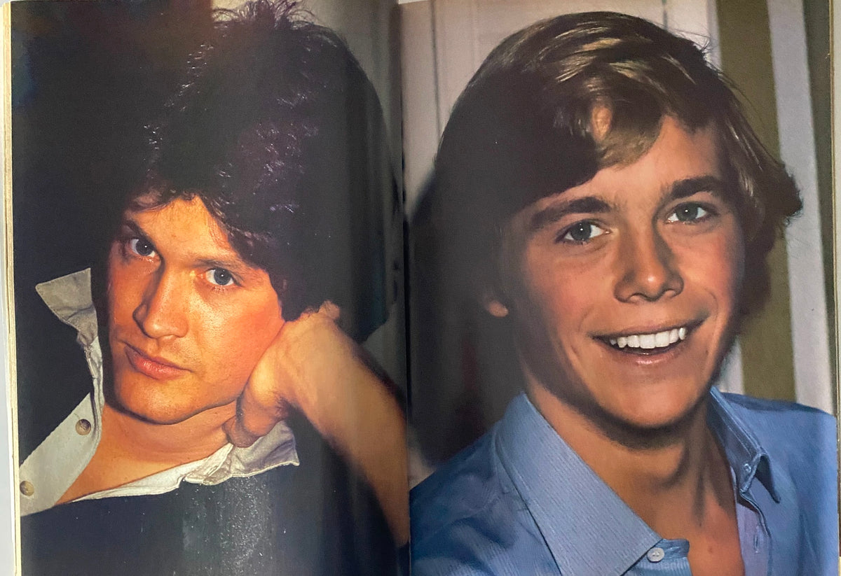 Teen Bag Magazine May 1982 featuring two young male actors, showcasing their profiles in a split image, highlighting 1980s teen heartthrobs.