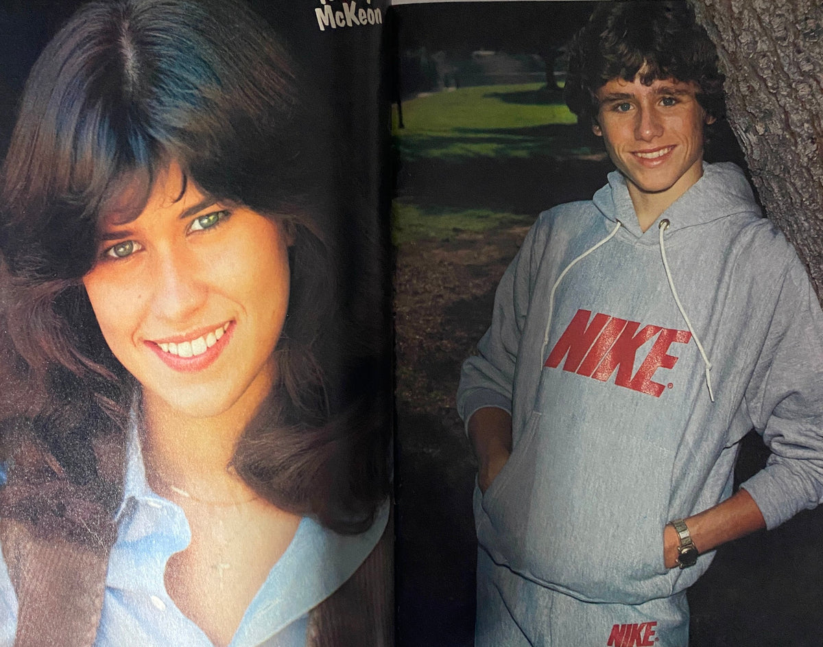 Teen Bag Magazine November 1981 interior pages featuring images of Nancy McKeon and a young actor, showcasing the magazine's exclusive photos.
