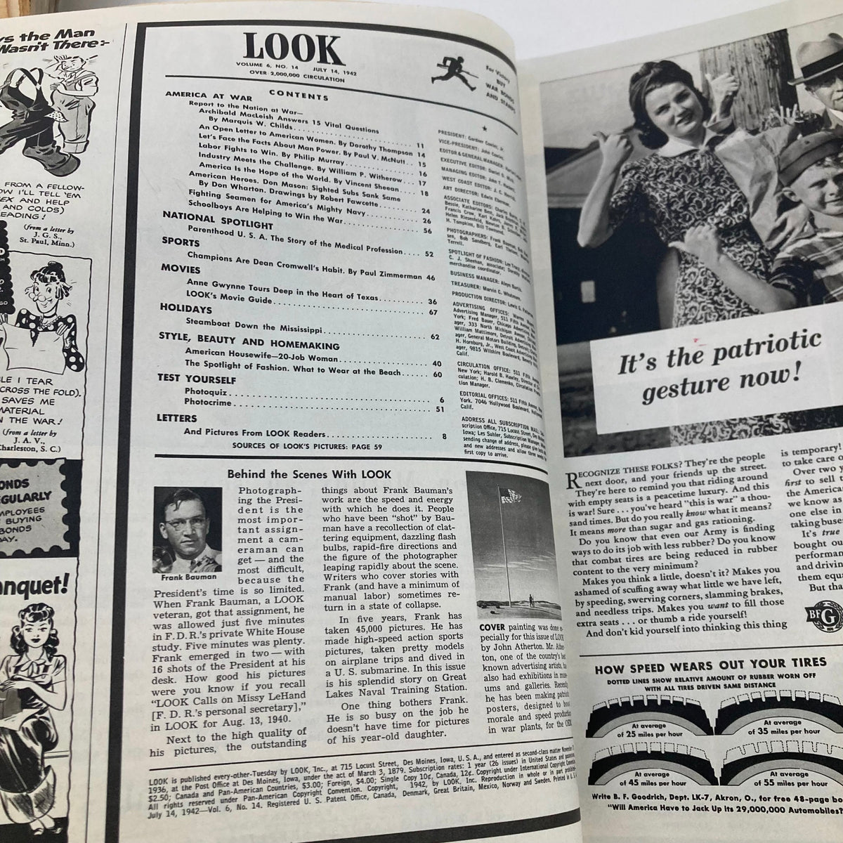 Vintage Look Magazine July 14 1942 A Report To The Nation at War United We Stand