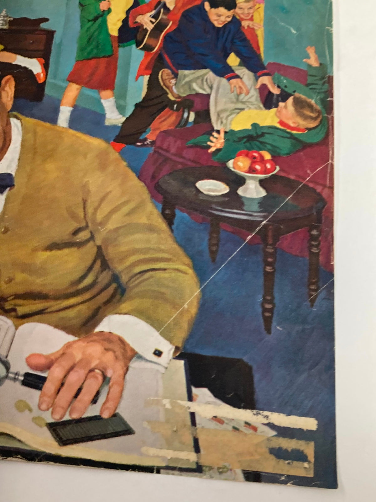 Cover of The Saturday Evening Post May 14, 1960 featuring playful children and an adult, illustrating a lively home scene with a vintage touch.
